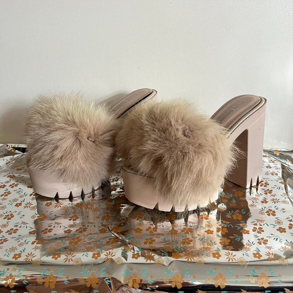 Cape Robbin Faux Fur Platform Pumps
